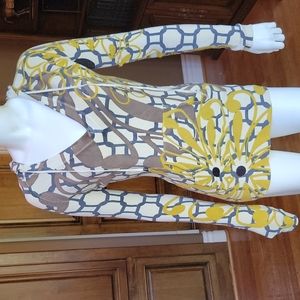 Vertigo Paris Sweater with Hood.     Size M Yellow/Brown